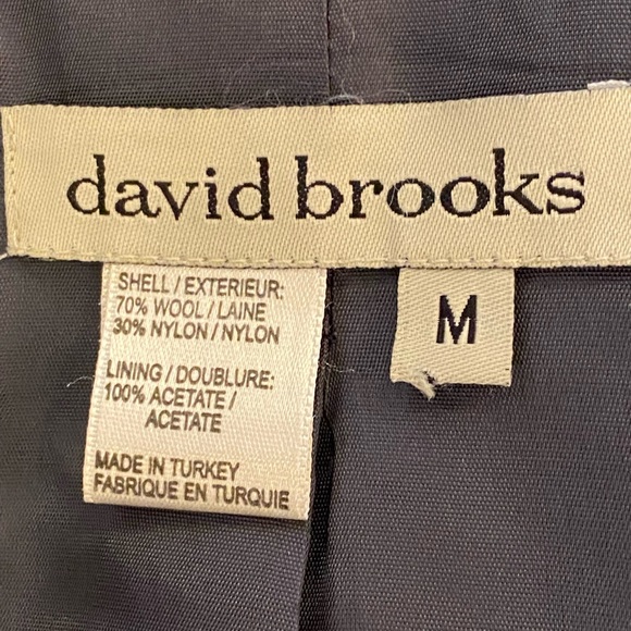 David Brooks Womens Vintage Wool Blue Red Gray Plaid Bomber Jacket / Size M - Picture 8 of 12